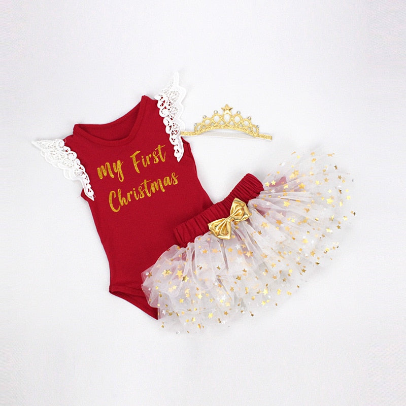 My First Christmas Romper