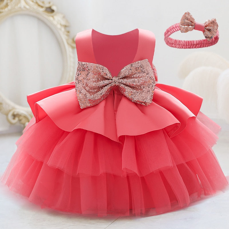 Bow Princess  Party Lace Cake Dress