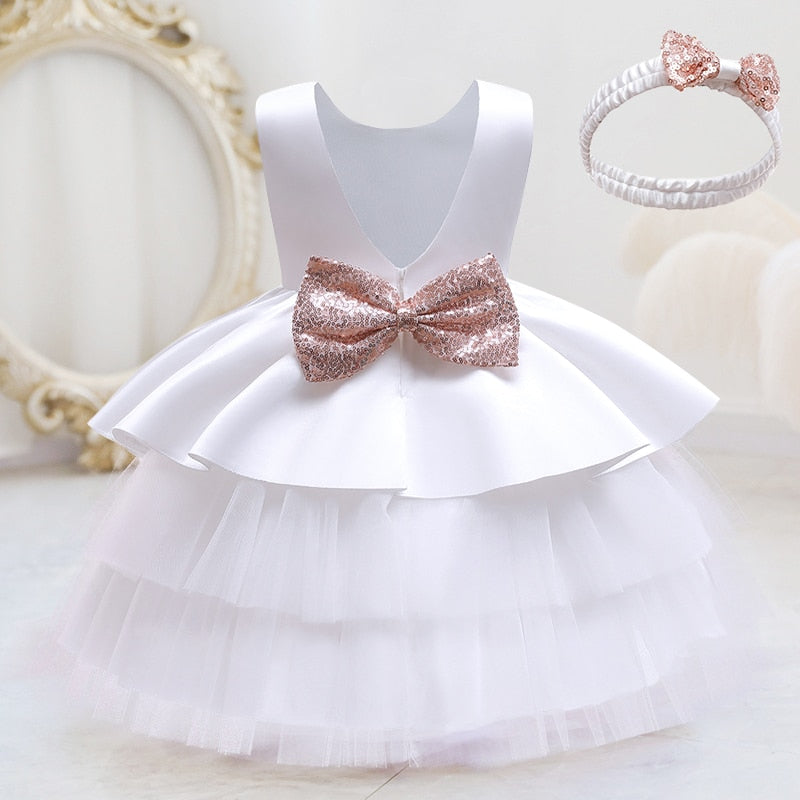 Bow Princess  Party Lace Cake Dress