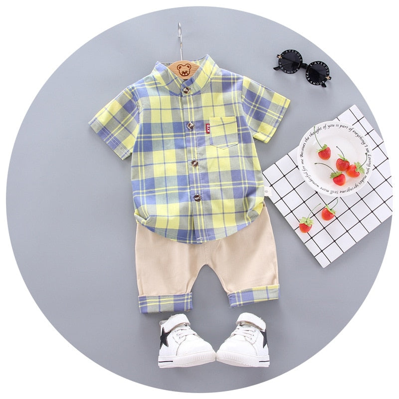 Boys shirt and Shorts Pants 2 pieces Clothing sets