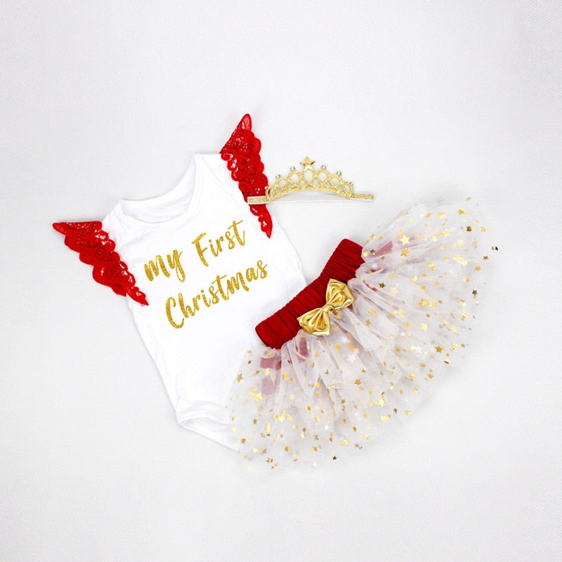 My First Christmas Romper