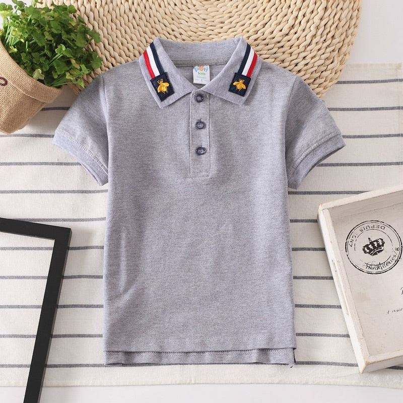 Polo Short Sleeve Collar  Fashion Baby Boys Shirts
