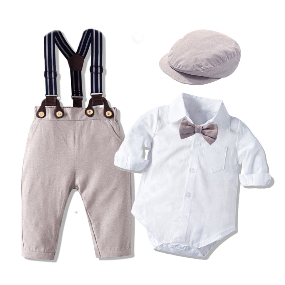 Striped Summer Suit With Bow  Bodysuit Set