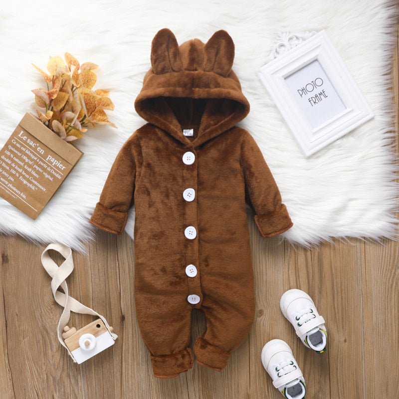 Cute Hooded thick Warm Romper