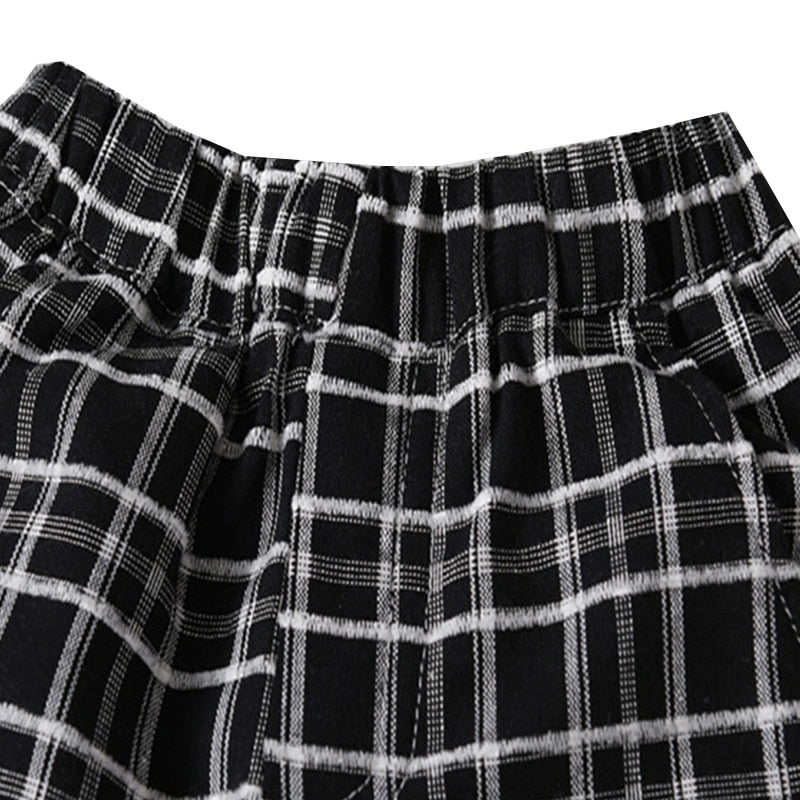 Plaid Vest Hat Pants White Bodysuit