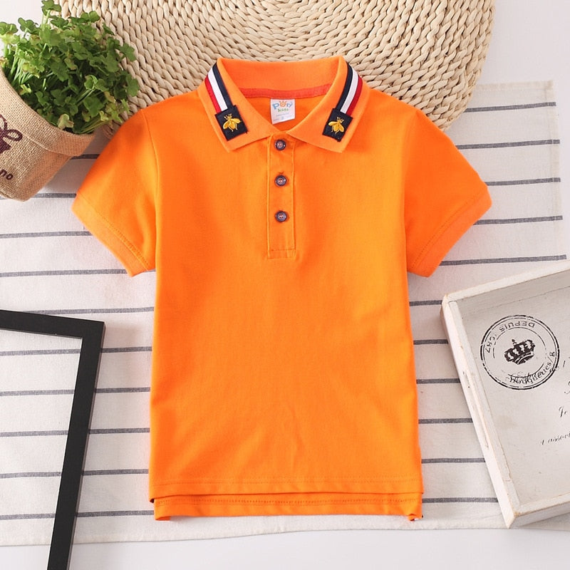 Polo Short Sleeve Collar  Fashion Baby Boys Shirts