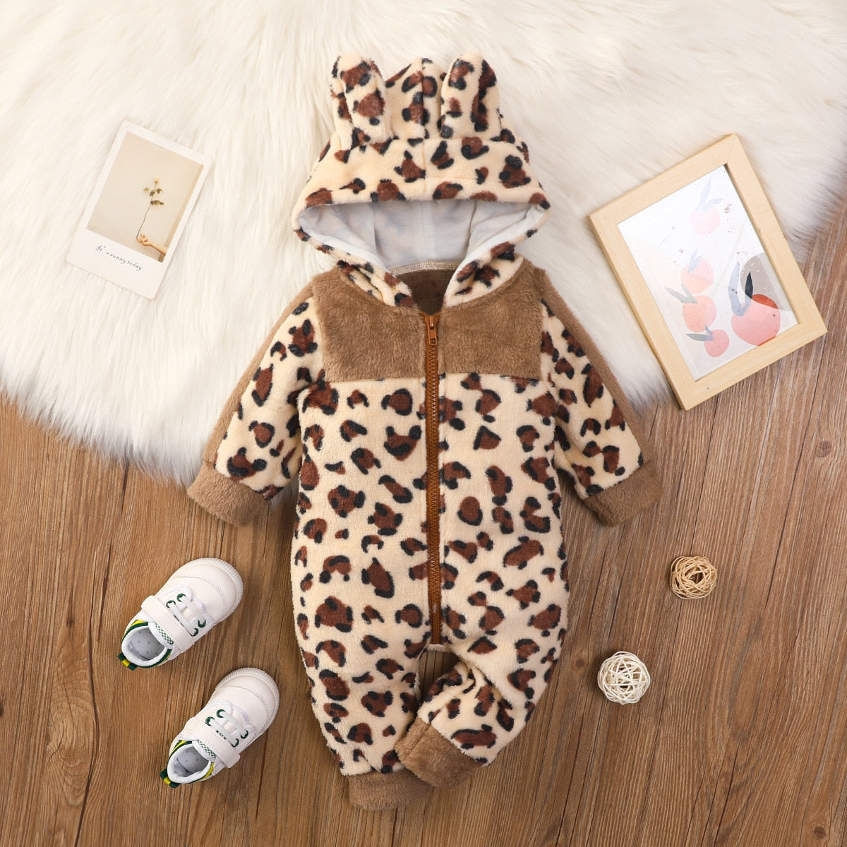 Cute Hooded thick Warm Romper