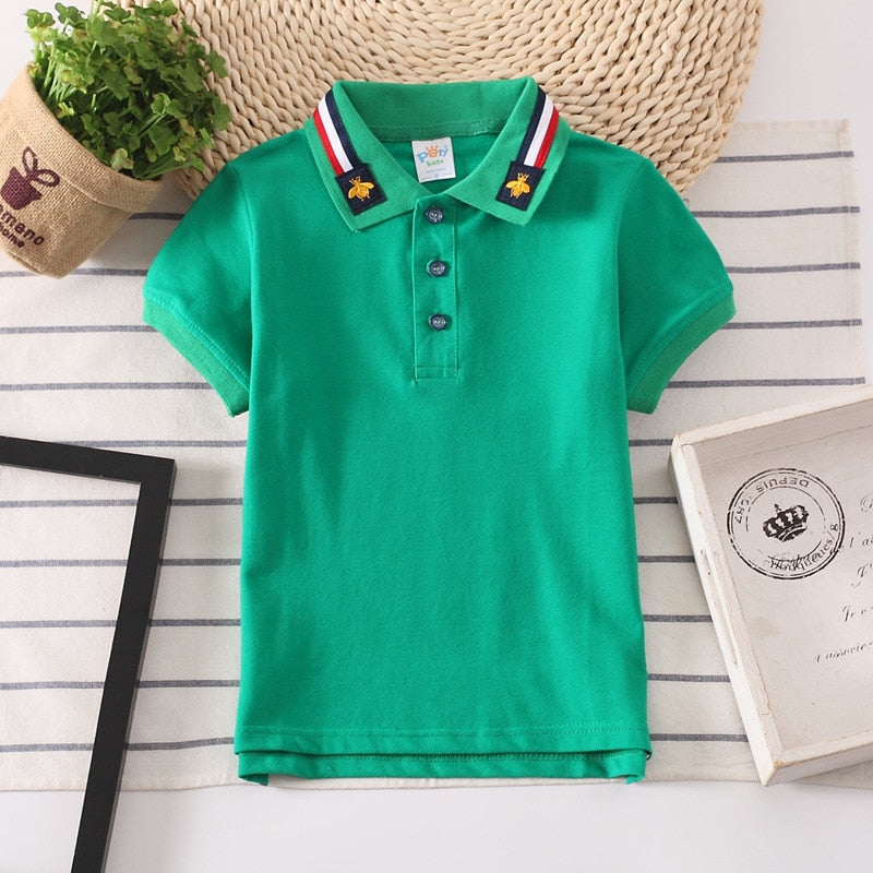 Polo Short Sleeve Collar  Fashion Baby Boys Shirts