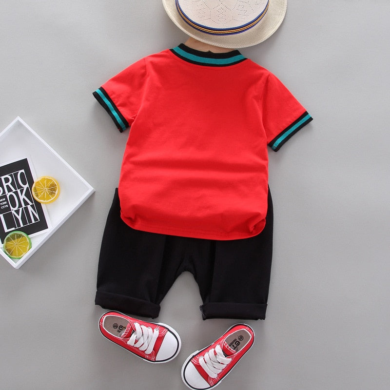Simple Baby Polo Shirt Set