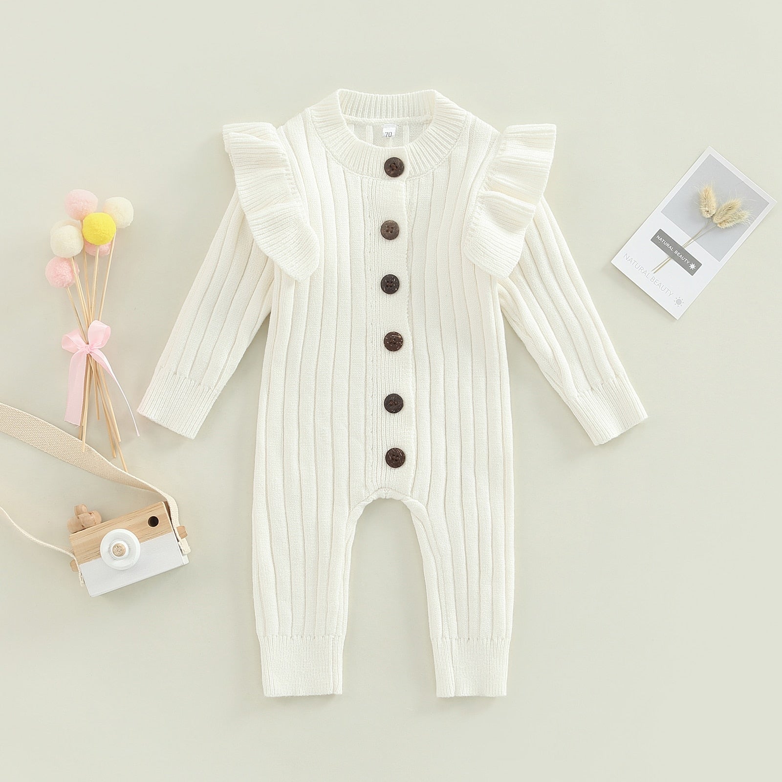 Baby Romper Girl Knit Warm Long Sleeve  Jumpsuit