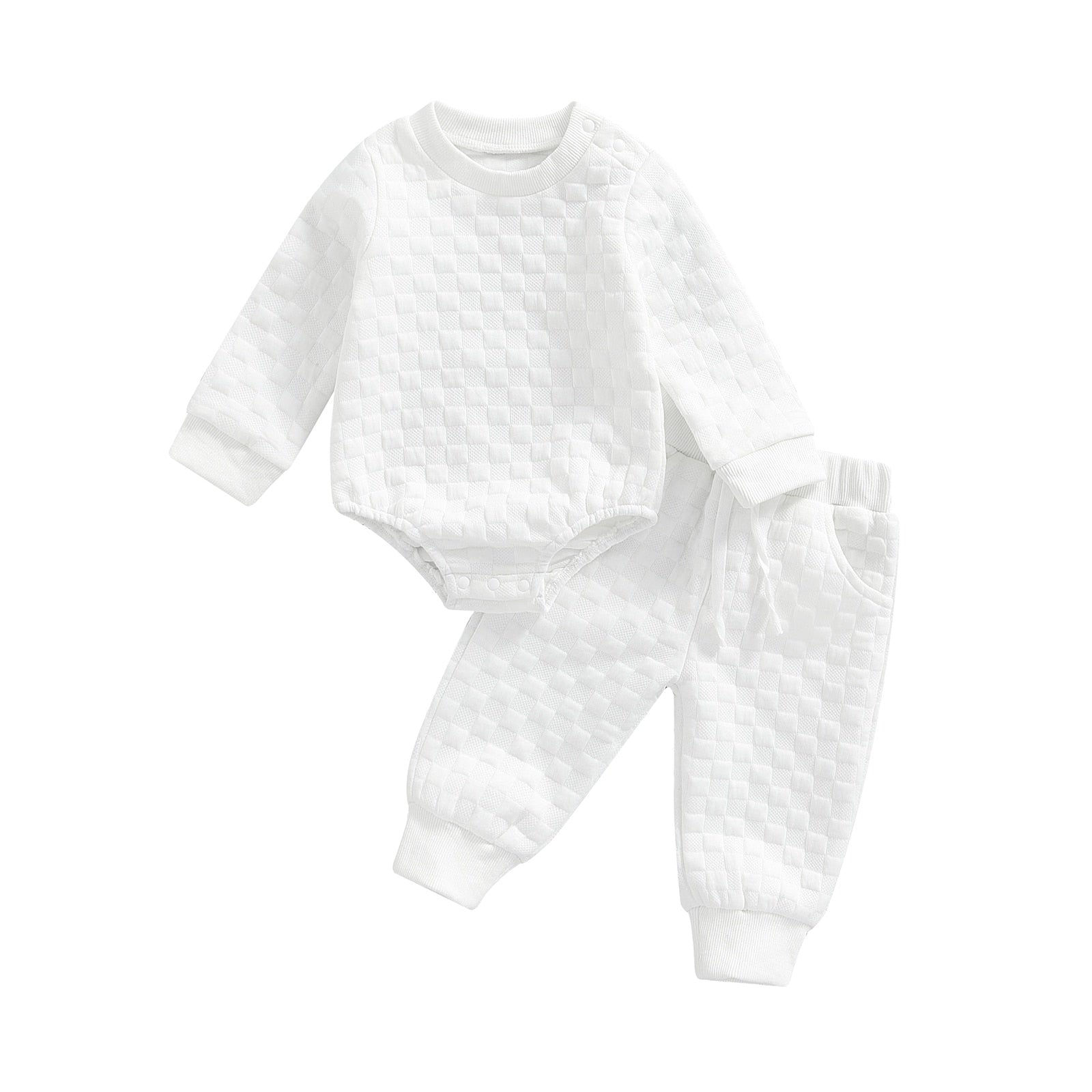 Unisex Long Sleeve Romper s 2Pcs Set