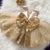 Big Bow Champagne  Baby Girl Dress