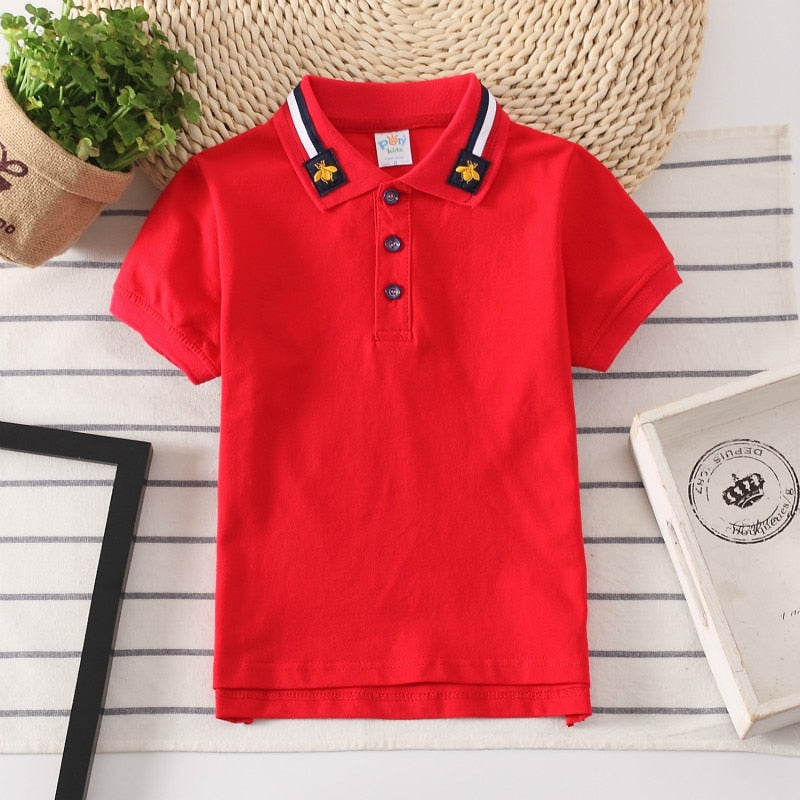 Polo Short Sleeve Collar  Fashion Baby Boys Shirts
