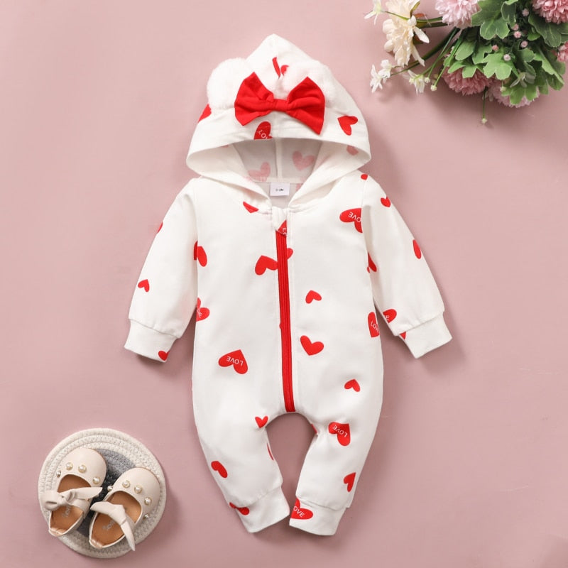 Cute Hooded thick Warm Romper