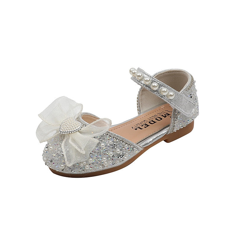 Rhinestone Bow Wedding Princess Girls Sandal