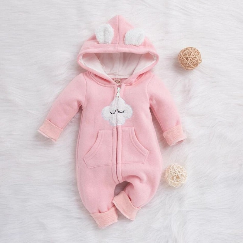 Cute Hooded thick Warm Romper