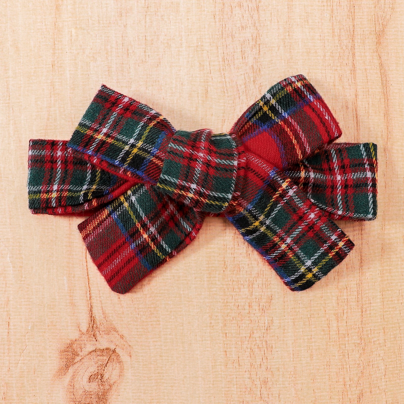 Plaid Print Bow Long Sleeve Jumpsuits