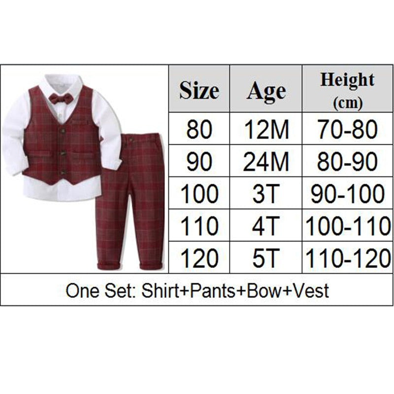 Classic White Shirt with Plaid Vest  Pants