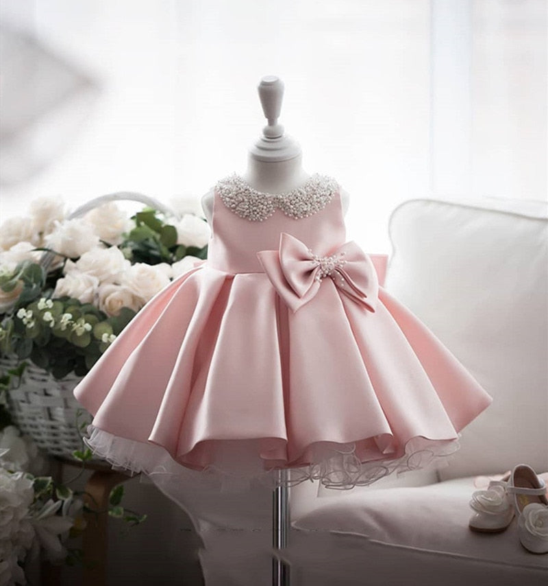 Bead Bow Evening Party Princess Dresses