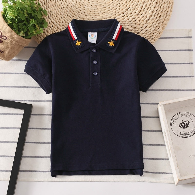 Polo Short Sleeve Collar  Fashion Baby Boys Shirts