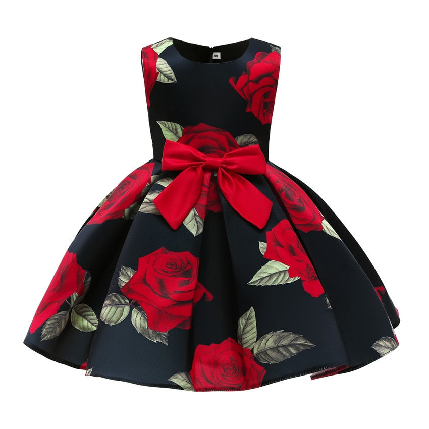 Rose Flower  Elegant Dress