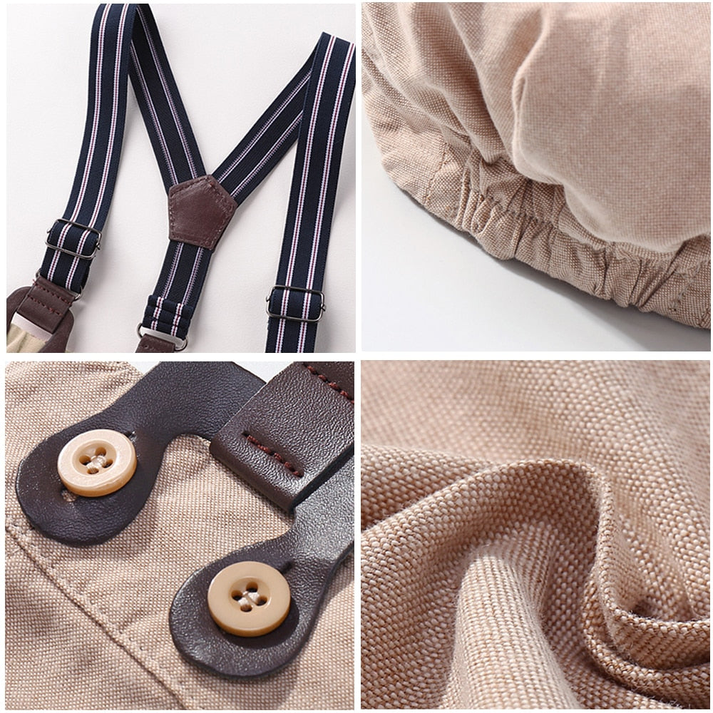 Striped Summer Suit With Bow  Bodysuit Set