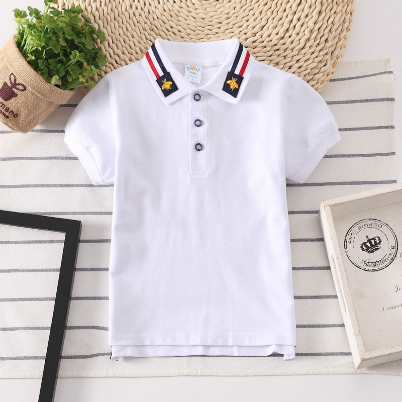Polo Short Sleeve Collar  Fashion Baby Boys Shirts