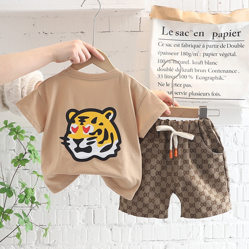 Cartoon Tiger T-Shirts  2Pcs/sets