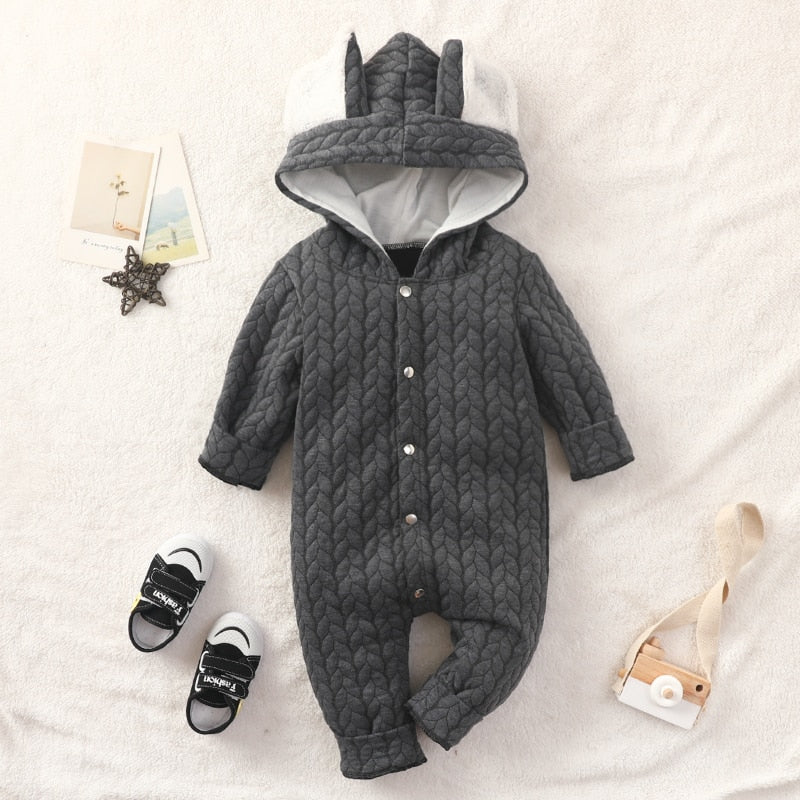 Cute Hooded thick Warm Romper