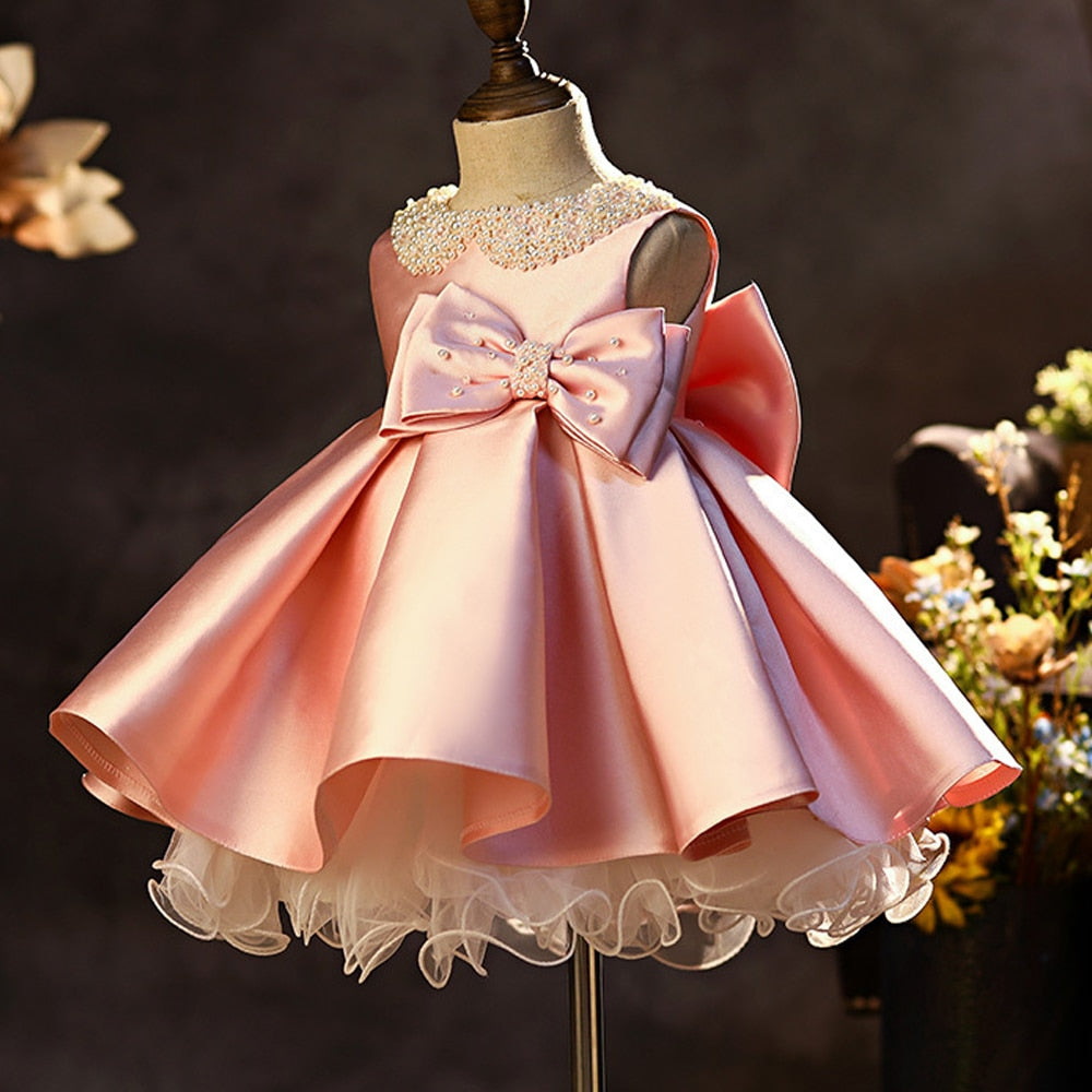 Bead Bow Evening Party Princess Dresses